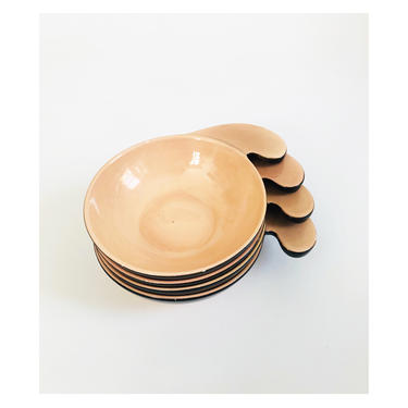 Art Deco Pottery Salad Bowls / Set of 4 