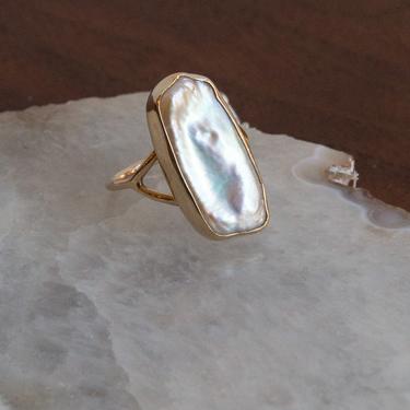 Halcyon Mar Keshi Pearl 14k Gold Ring