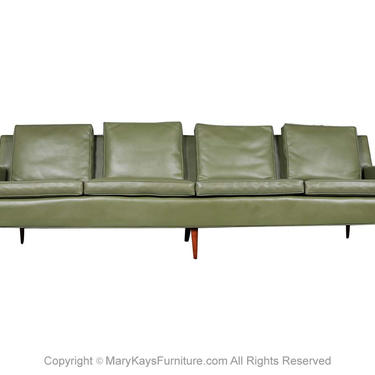 Mid Century Milo Baughman Thayer Coggin Style Long Sofa 