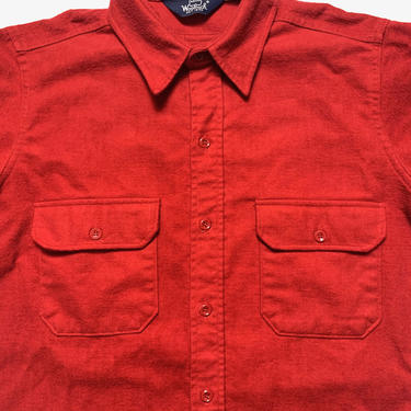 Vintage WOOLRICH 100% Cotton Chamois Shirt ~ L ~ Work Wear / Hunting ~ Flannel ~ Made in USA 