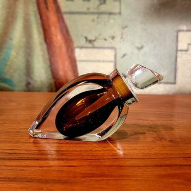 Vintage modernist Correia art glass perfume bottle scent vial bottle  