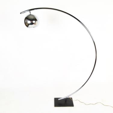 Chrome & Steel Arc Lamp