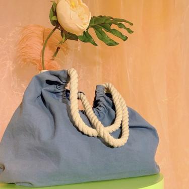 Chambray cotton rope tote 
