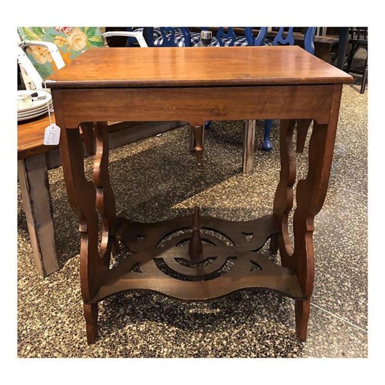 1920s style accent table w/ a drawer 24.5 w x 16.5 d x 29 H 