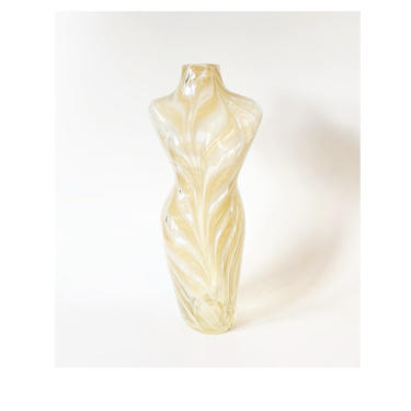 Glass Murano-Style Figural Torso Vase 