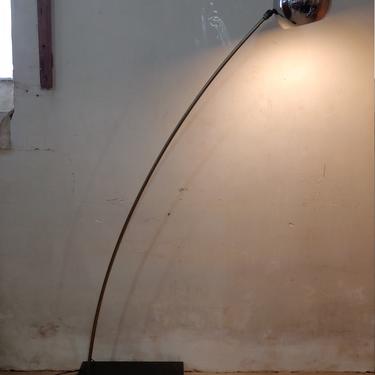 Vintage Modern Arc Eyeball Orb Floor Lamp 