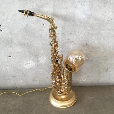 Brass Saxophone Table Lamp