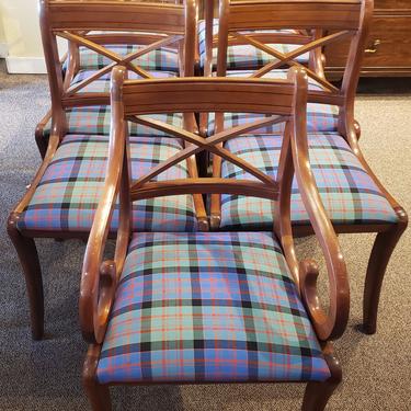 T95 Set of Yew Wood Dining Chairs (8)