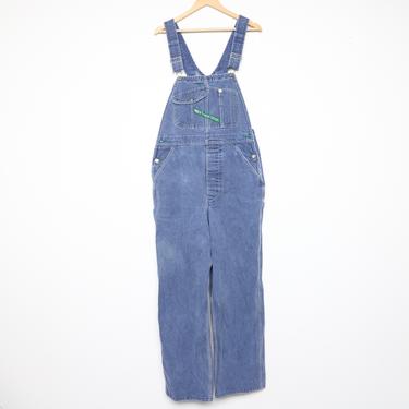 vintage denim blue KEY brand size 36x29 COVERALLS cotton overalls workwear -- great condition! 