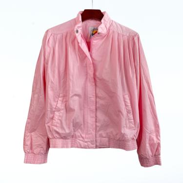 Pink Pleated Shoulder Jacket