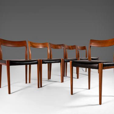 Set of Six (6) Fully Restored "Kontiki" Dining Chairs by Yngve Ekstrom for Troeds in Teak, Sweden 