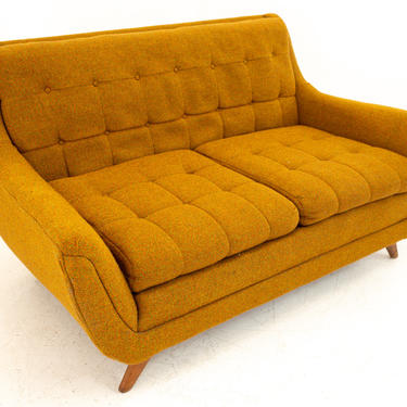 Adrian Pearsall Gondola Style Norwalk Furniture Mid Century Loveseat - mcm 