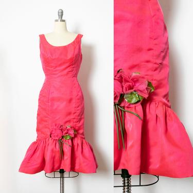 1950s Dress Pink Mermaid Wiggle S 