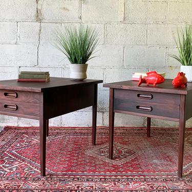 Mid Century Modern ROSEWOOD NIGHTSTANDS / End TABLES by Jack Cartwright for Founders 