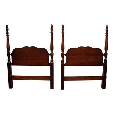 Pair of Traditional Pennsylvania House 2-Poster Mahogany Twin Size Headboards 
