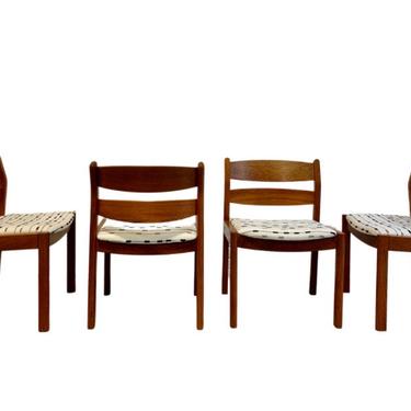 DANISH Mid Century Modern Teak DINING Chairs  by FDB Mobler, Set/4 