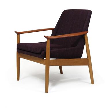 Arne Vodder Oak and Teak Lounge Chair