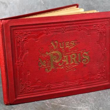 Antique Paris Souvenir Lithography Book, circa 1908 -- Eiffel Tower, Arc de Triumph, Notre Dame, Paris Opera House and More! 