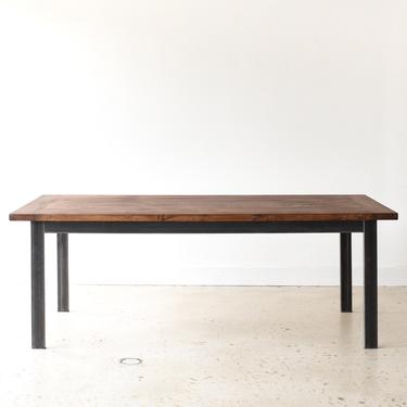 Reclaimed Wood Dining Table / Industrial Steel Frame 