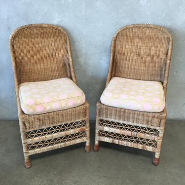 Pair of Santa Monica Style Rattan Chairs