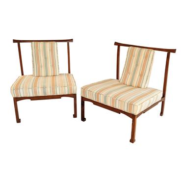 James Mont Style Asian Lounge Chairs - a Pair 