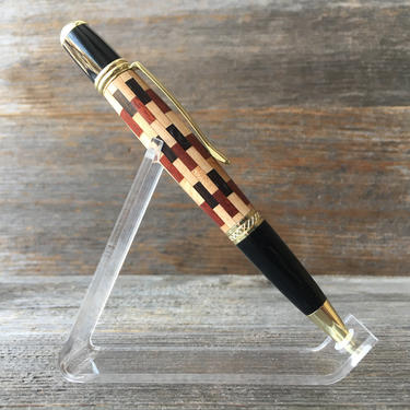 Hand Turned Executive Pen - Patterned 