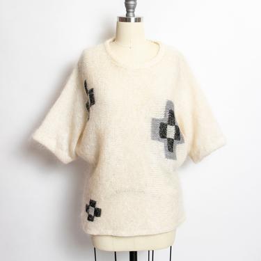Vintage Christian DIOR Sweater 1980s Knit Wool Blend Small 