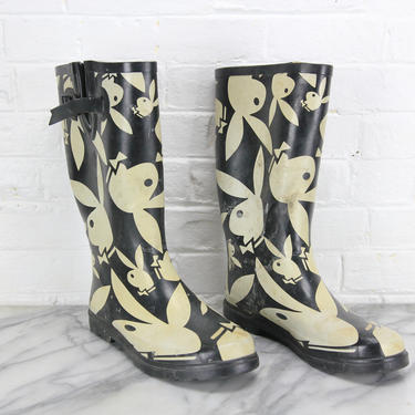 Playboy Bunny Rain Boots, Pair, Size 10 