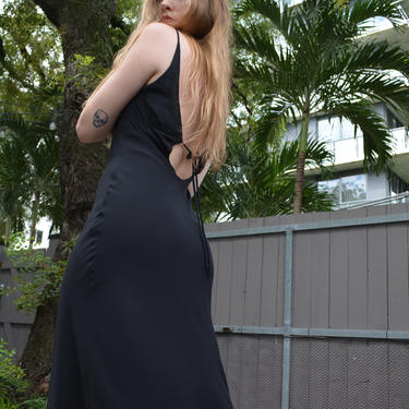 vintage black midi dress / black spaghetti strap dress / vintage midi dress / vintage black dress / vintage black sundress. 