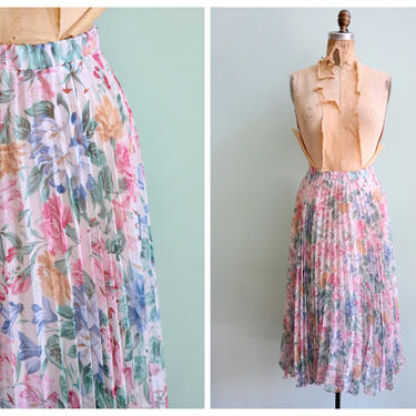 Vintage 1980's Garden Skirt | Size Medium 