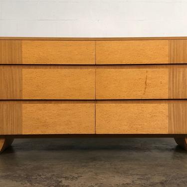 Rway Mid-Century Modern 6-Drawer Dresser / Credenza / TV Stand ~ Birdseye Maple 