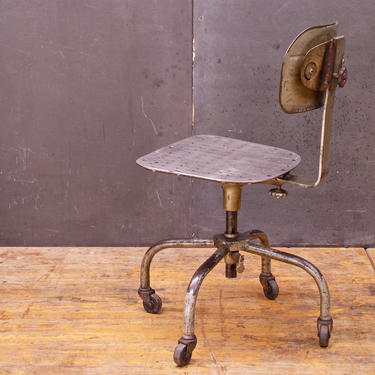 Vintage Industrial Office Desk Task Chair Metal 