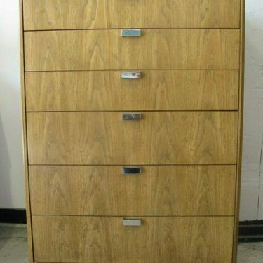 FOUNDERS MID CENTURY OAK TALL DRESSER baughman jack cartwright chest of drawers