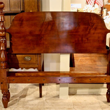 Ball &amp; Bell Bed in Maple, Original Posts Circe 1830. Resized to Queen