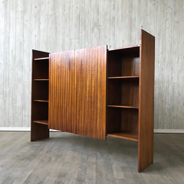Mid Century Walnut and Rosewood Cabinet by Lane