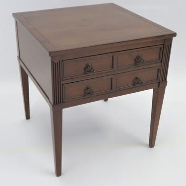 1960s Baker Cherry Louis XVI Provincial Style Bedside Table