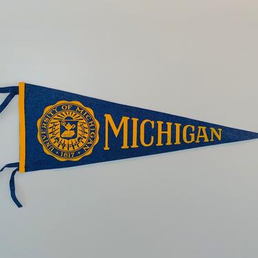 Vintage University of Michigan Medium Sized Pennant 