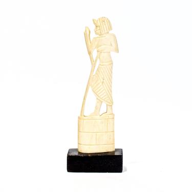 VINTAGE: Natural Carved Bone Egyptian Statue - Natural Statue - Egypt - Pharos - SKU 23-B-00011394 