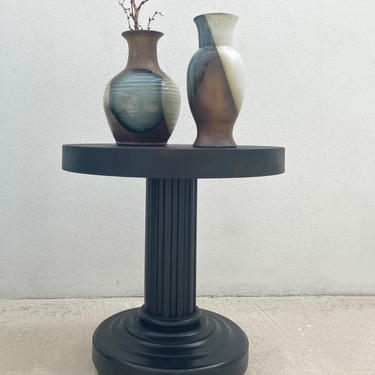 Black Pedestal Table by Henredon