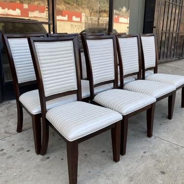 More the Merrier | Set of Eight Contemporary Hardwood Dining Chairs