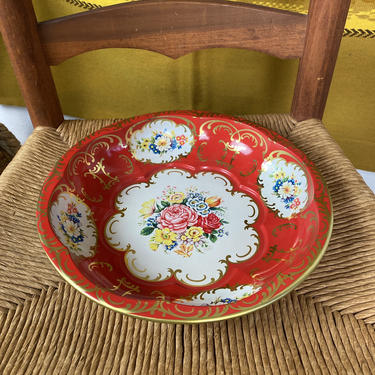 Vintage 1970s Daher Decorated Ware Tin Serving Dish 