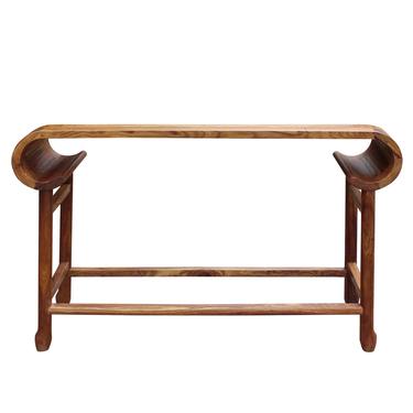 Chinese Light Brown Rosewood Entryway Console Foyer Altar Table cs4888S