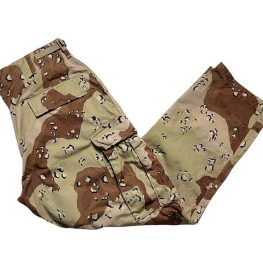 Vintage US ARMY Desert Camo Trousers / Cargo Pants ~ Medium Short ~ Work Wear ~ Camouflage ~ 30 32 33 Waist ~ Chocolate Chip 