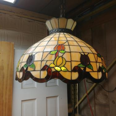 Vintage Stained Glass Ceiling Light