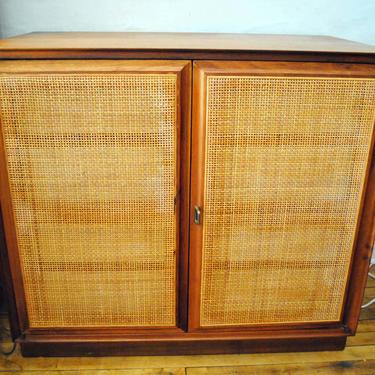 1960’s Walnut Chest w/Caned Doors by Founders