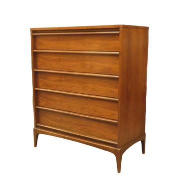 Free Shipping Within Continental US - Vintage Mid Century Modern Walnut Dresser Cabinet Storage Drawers 