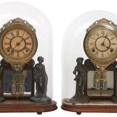 Clocks, Extra,Two Ansonia Crystal Palace No.1 Extra, 19th Century ( 1800s )!!