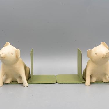 Ceramic Pig Bookends 