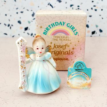 Vintage 1980s Josef Originals Birthday Angel Girl Age One - 1-Year-Old Porcelain Figurine 