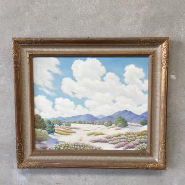 Mid Century Modern Plein-Air Desert Painting by Betty Repine Roberts